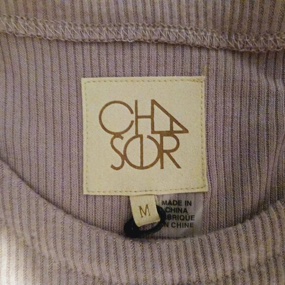 NEW Chaser Ribbed Pullover Top Long Bell Sleeves in Heliotrope/Light Mauve, M - Picture 5 of 10